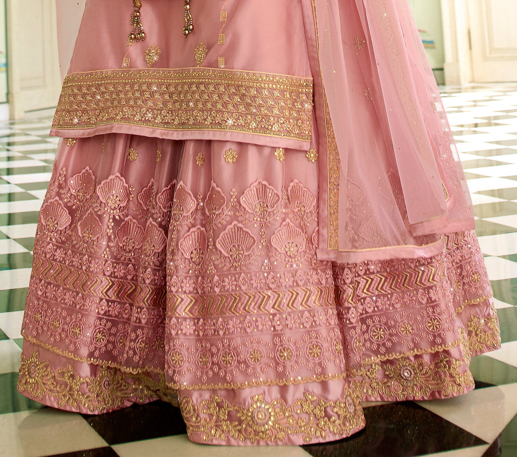 NUEVOSDAMAS Women Pink Lace/Net Straight Kurti : Amazon.in: Fashion